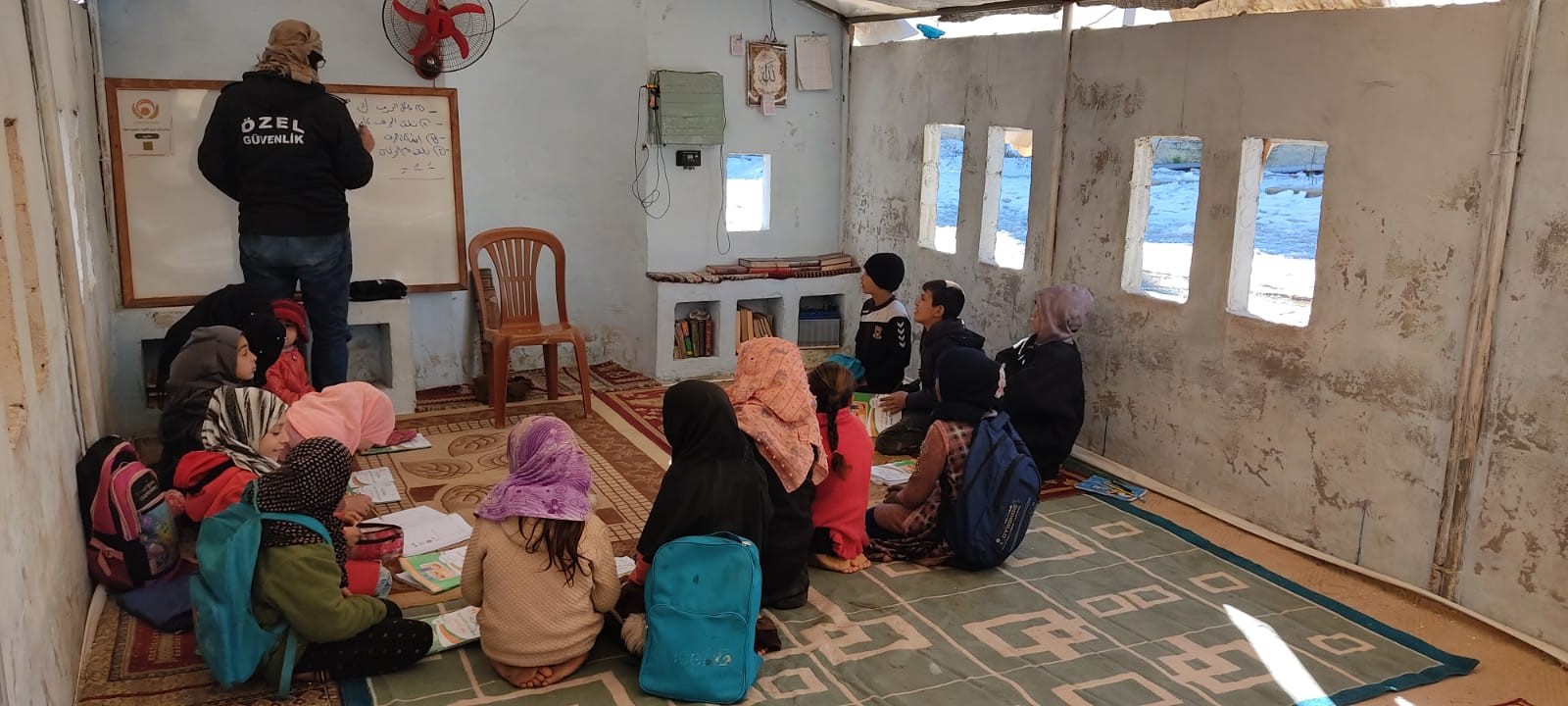 Huda’s teachers in Al-Baireen informal camp